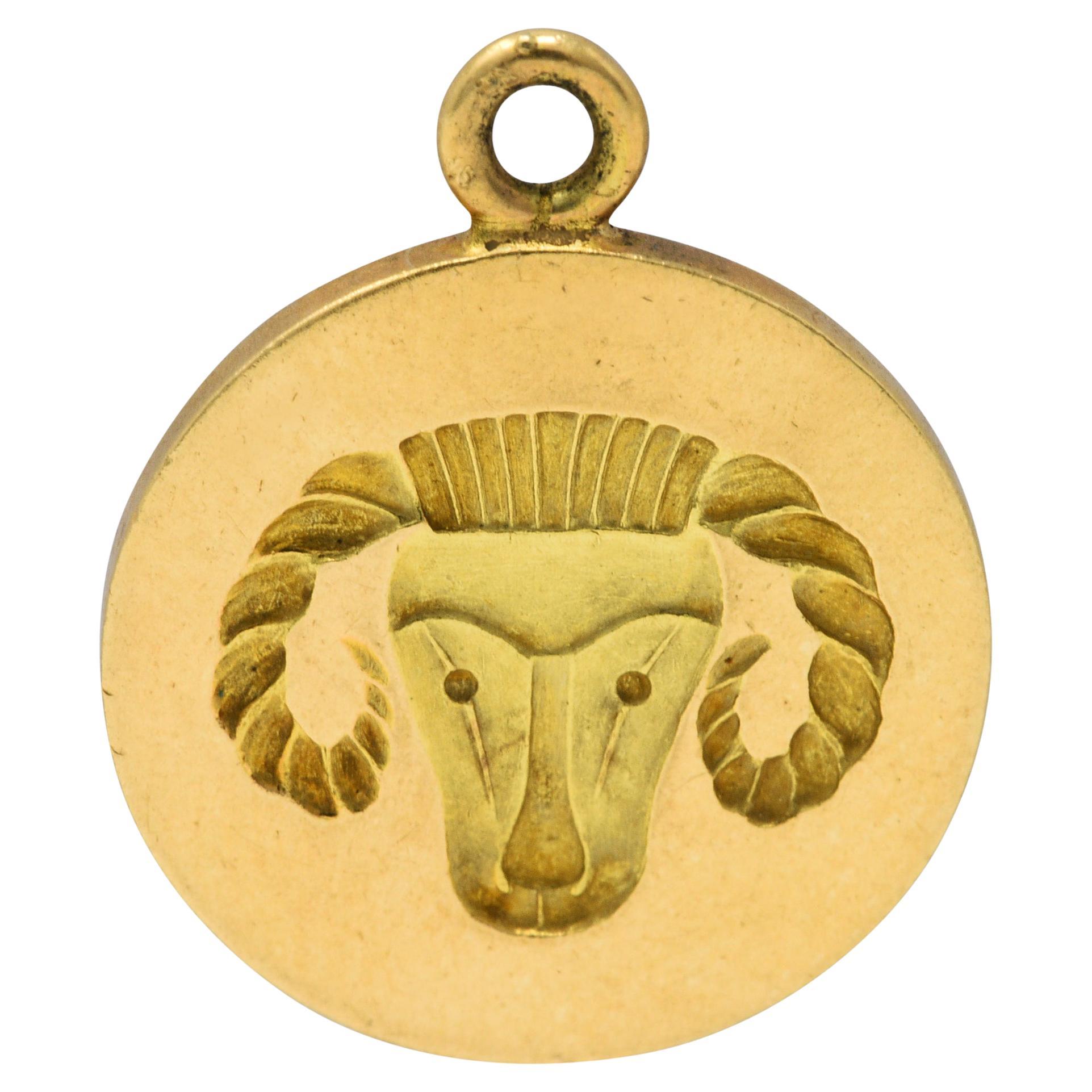 1960's Larter & Sons 14 Karat Gold Aries Zodiac Charm