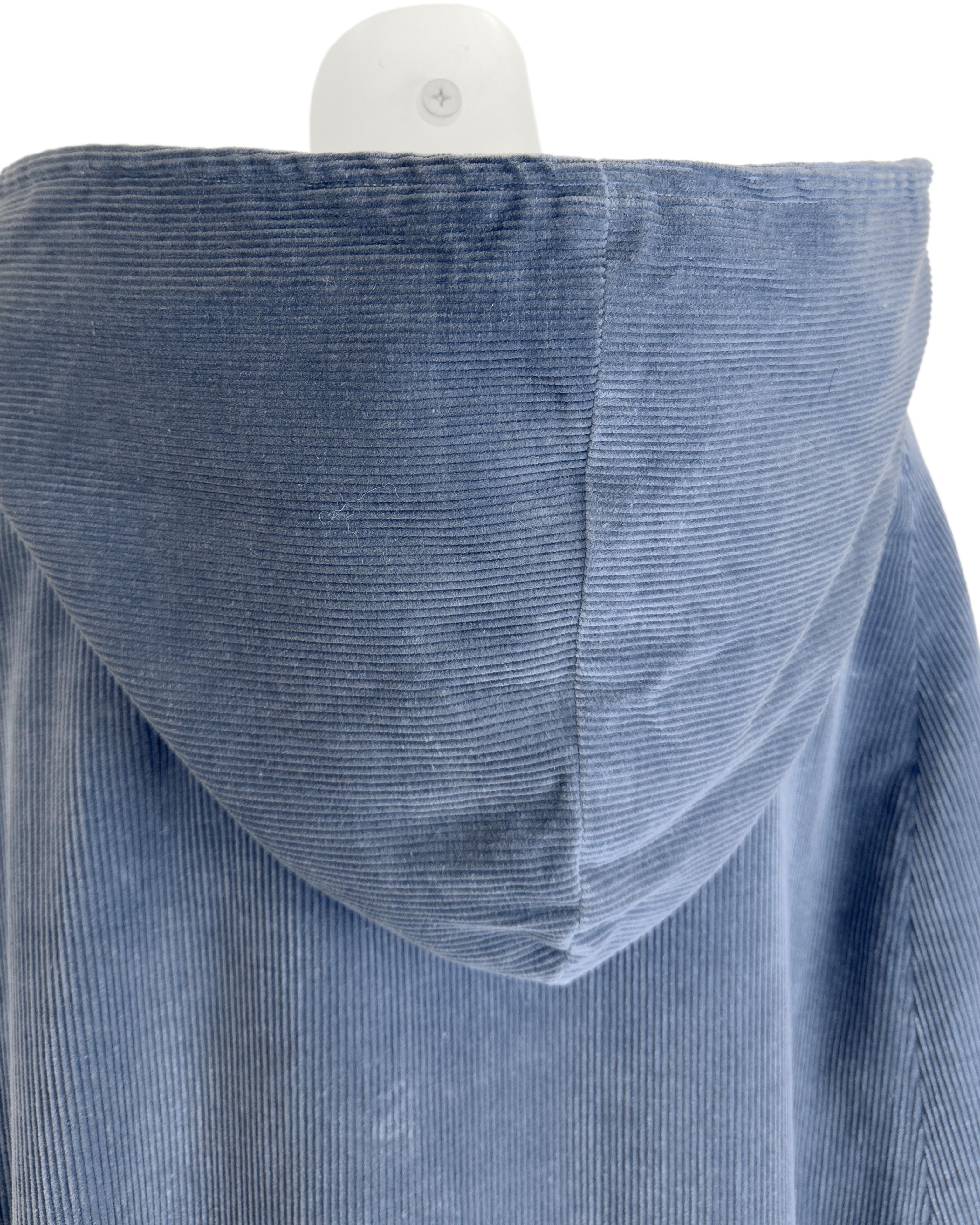 1960's Laura Ashley Blue Grey Corduroy Cape For Sale 1
