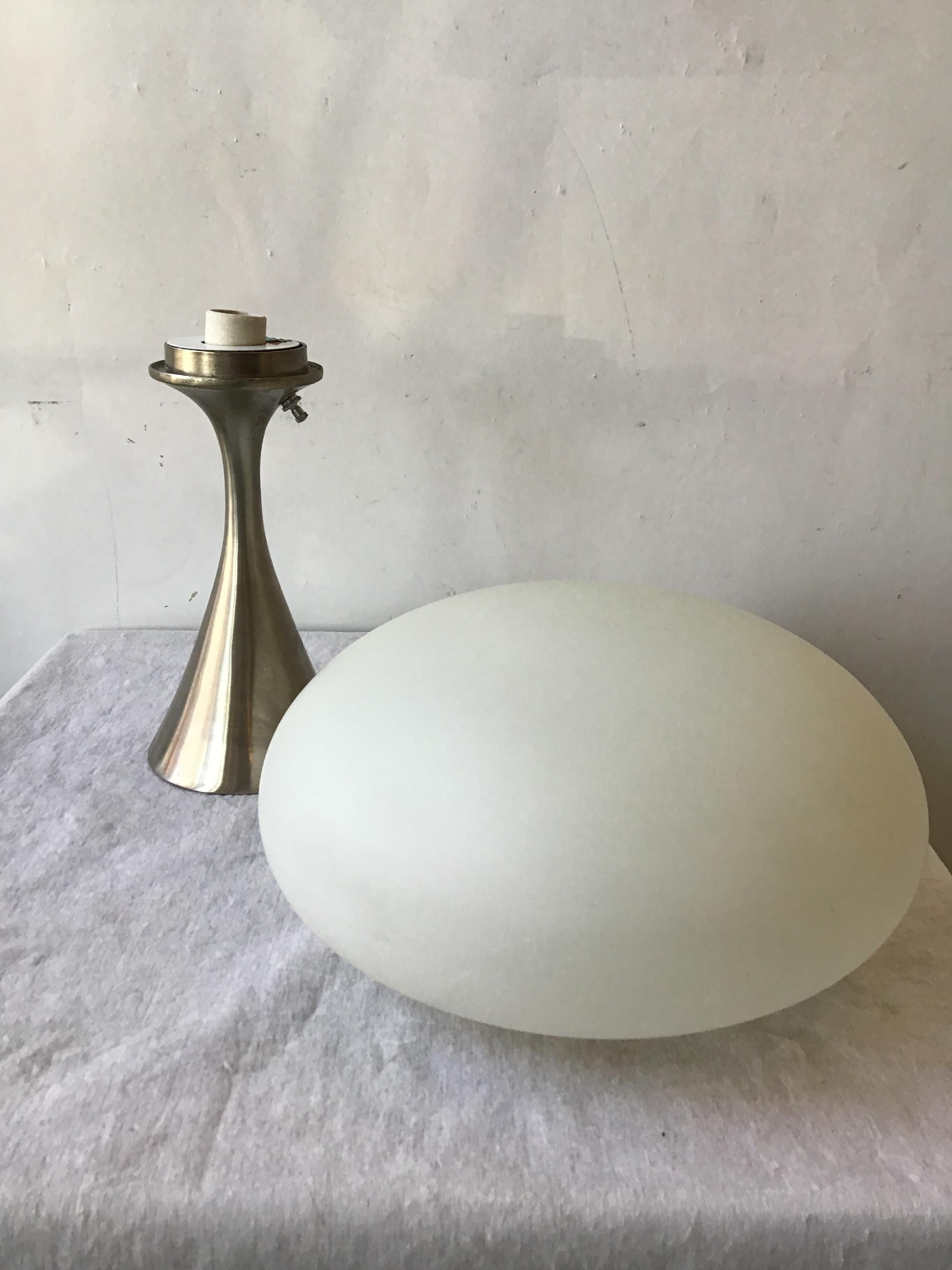 Glass 1960s Laurel Mushroom Lamp by Bill Curry