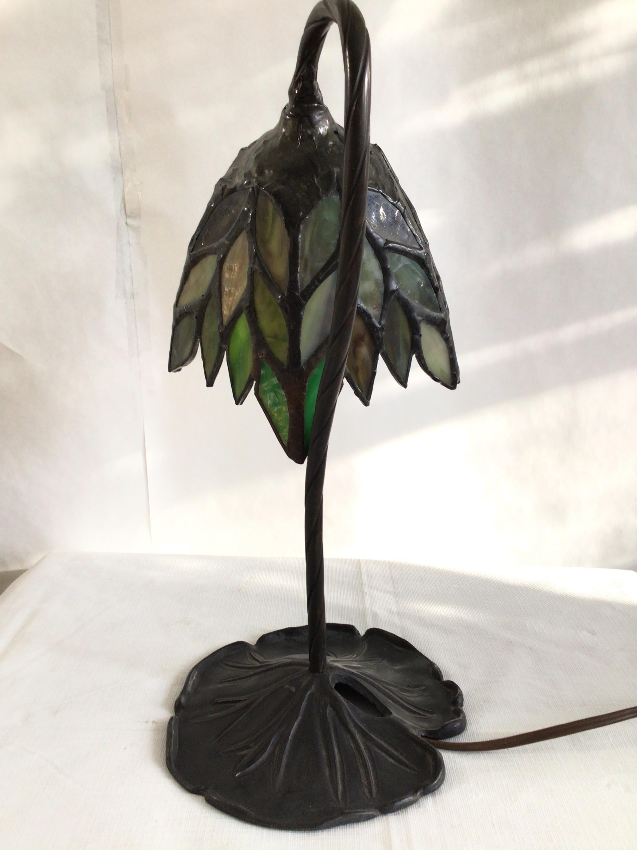 stained glass plant series table lamp