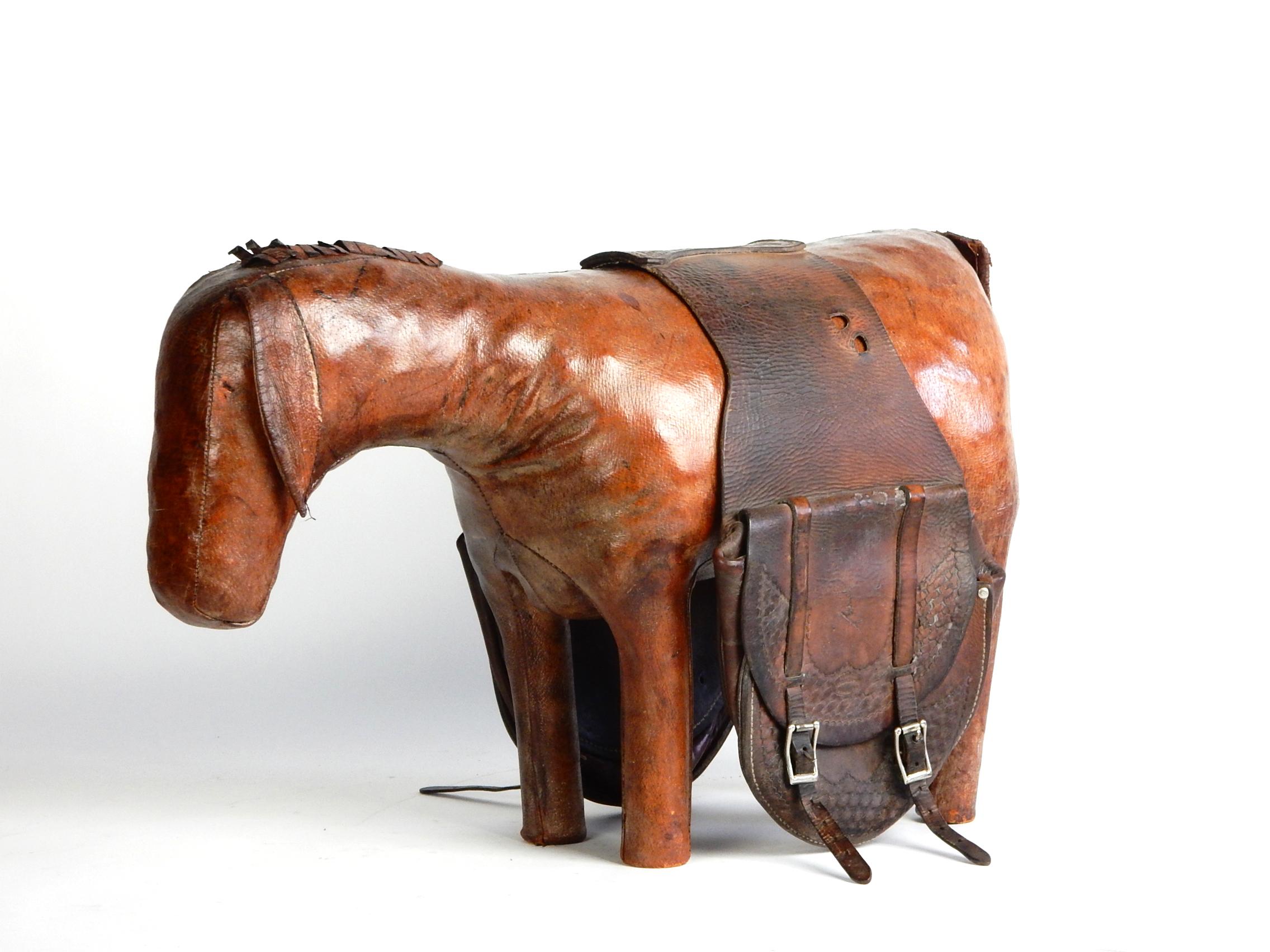 1960s Leather Burro Sculpture Ottoman by Dimitri Omersa 3