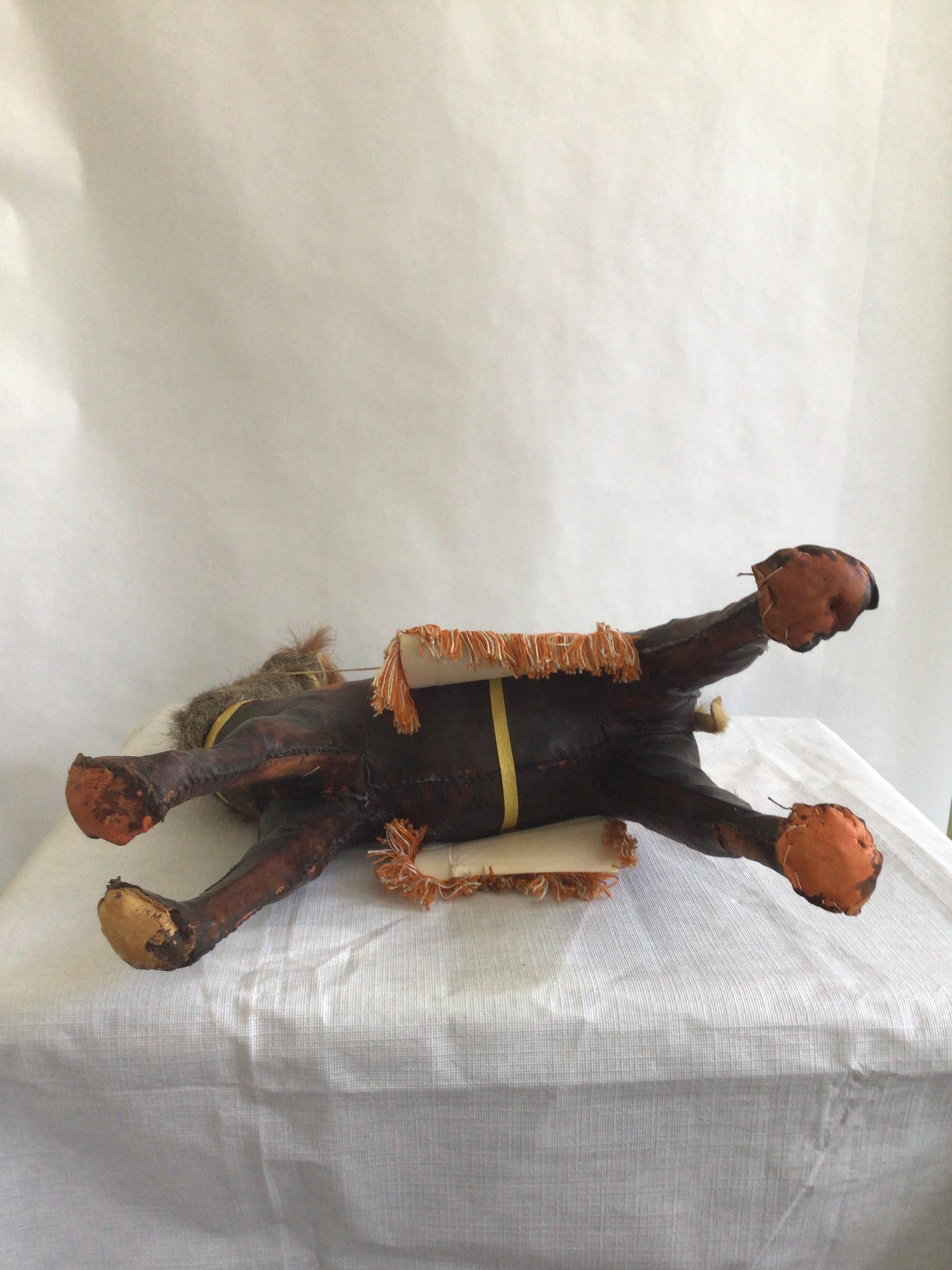 1960s Leather Camel With Rider For Sale 5