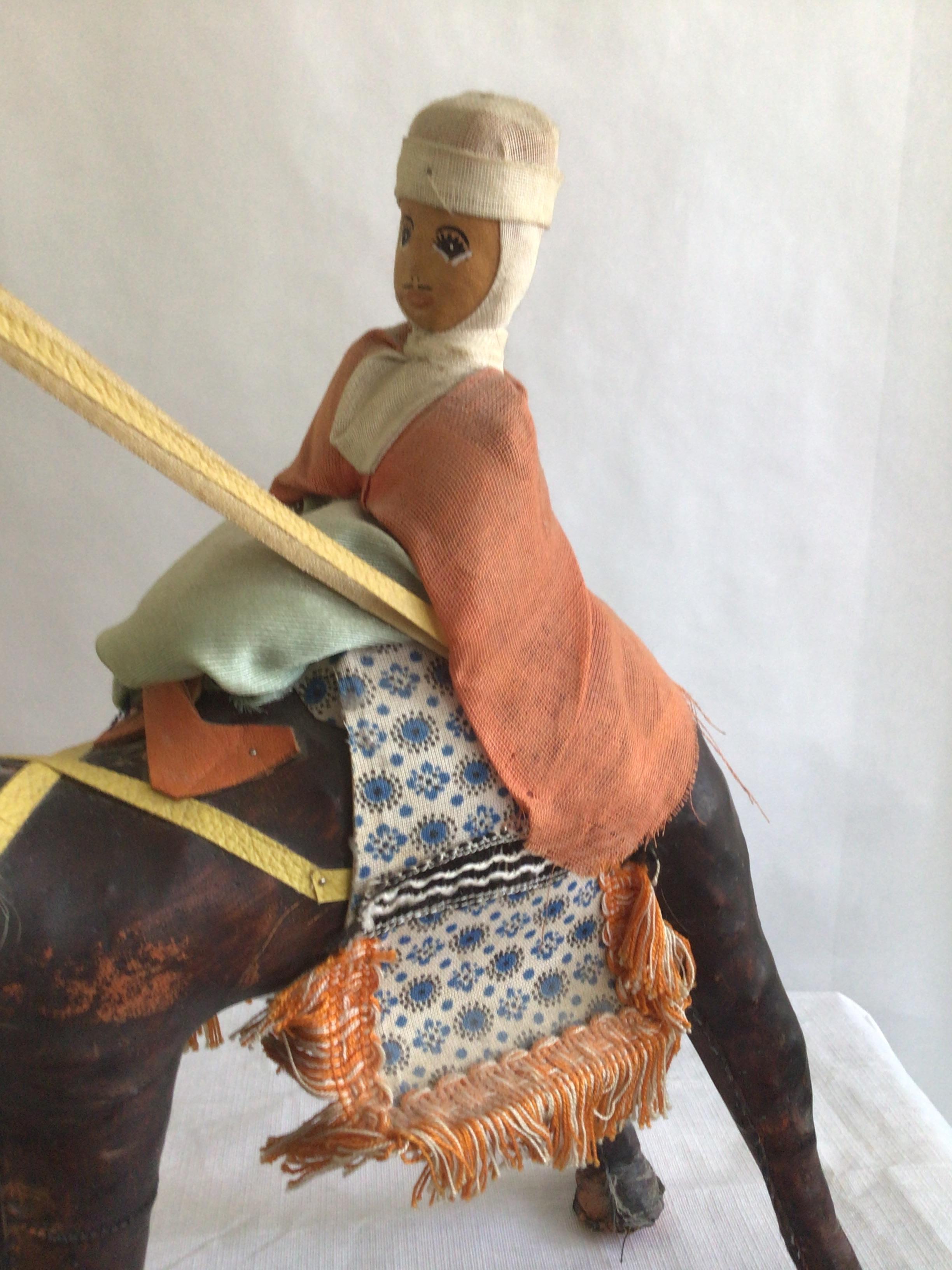 1960s Leather Camel With Rider For Sale 1