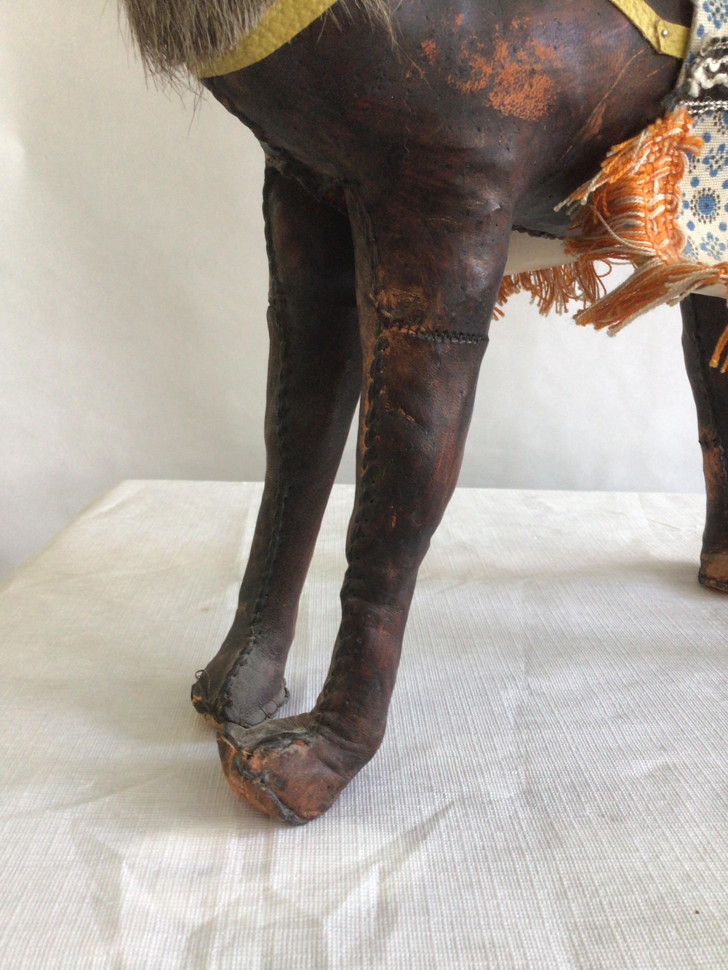 1960s Leather Camel With Rider For Sale 2