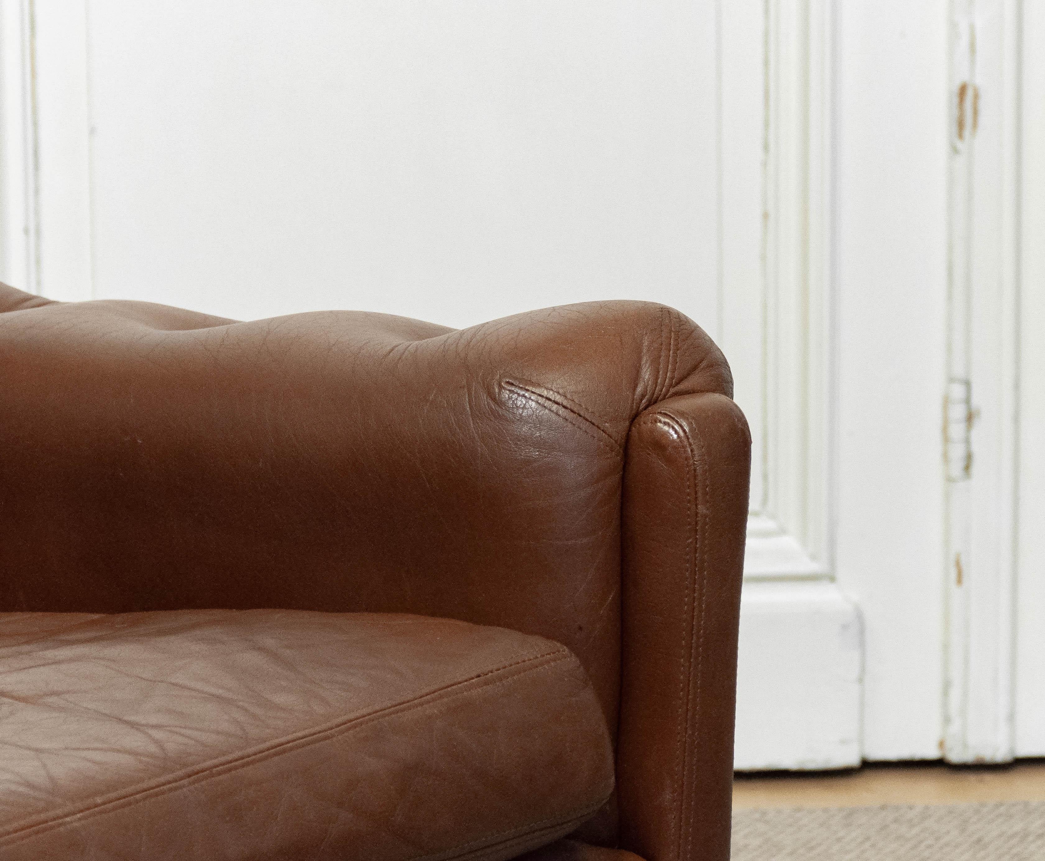 1960s Leather Lounge Chair von OPE Möbler Schweden im Angebot 1