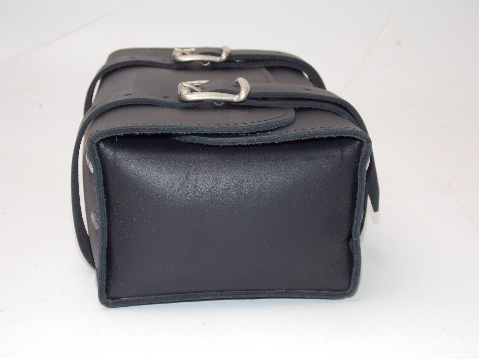 Industrial 1960s Leather Motorcycle Tool Bag For Sale