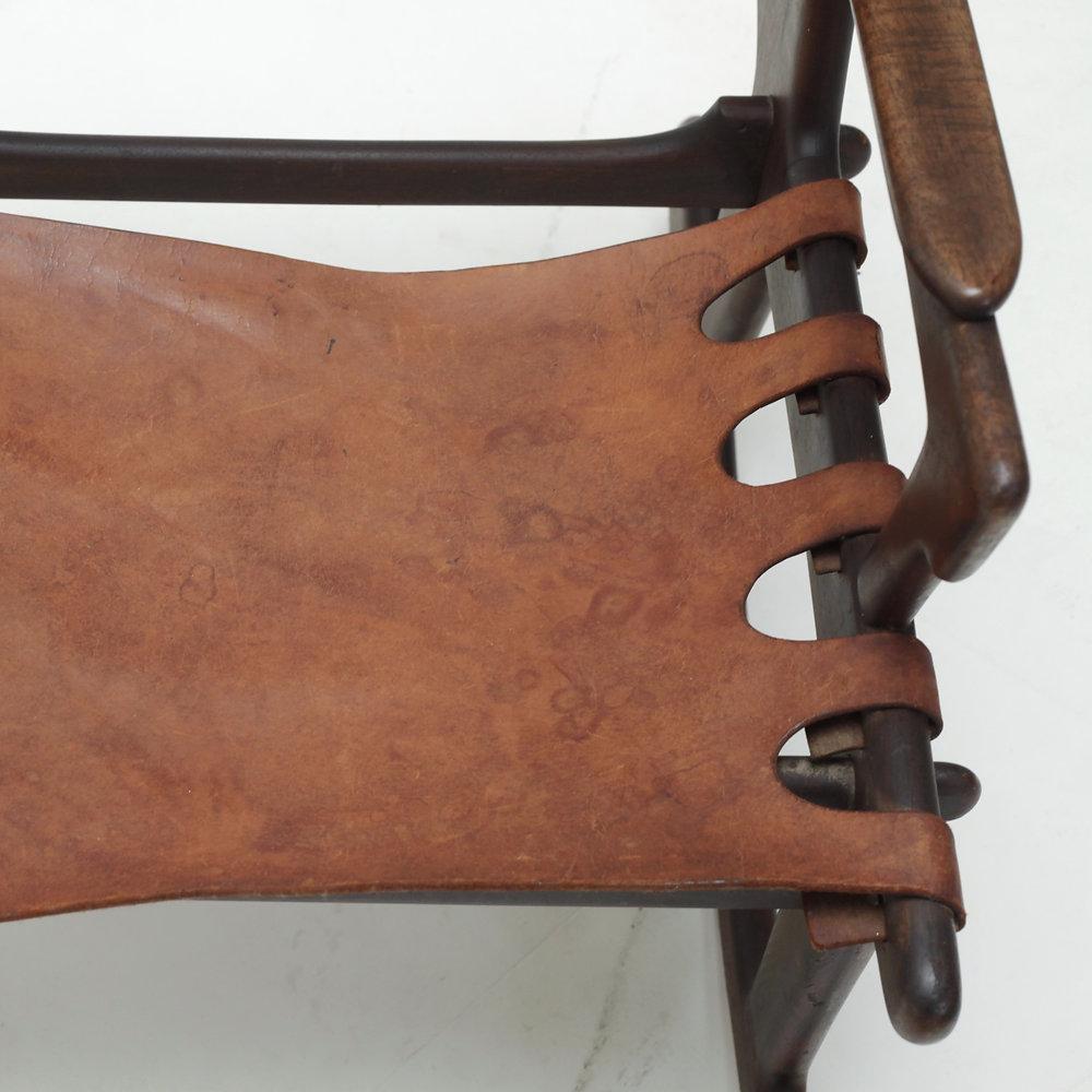 1960s Leather Sling Rocking Chair by Angel Pazmino for Muebles De ...