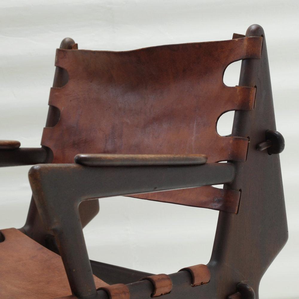 1960s Leather Sling Rocking Chair by Angel Pazmino for Muebles De ...