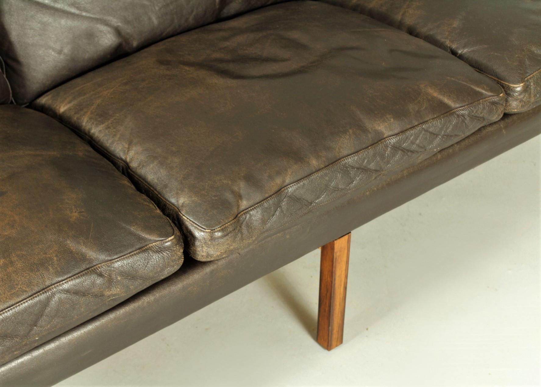 1960s Leather Sofa by Rud Thygesen for AS Vejen Polstermøbelfabrik, Denmark 2