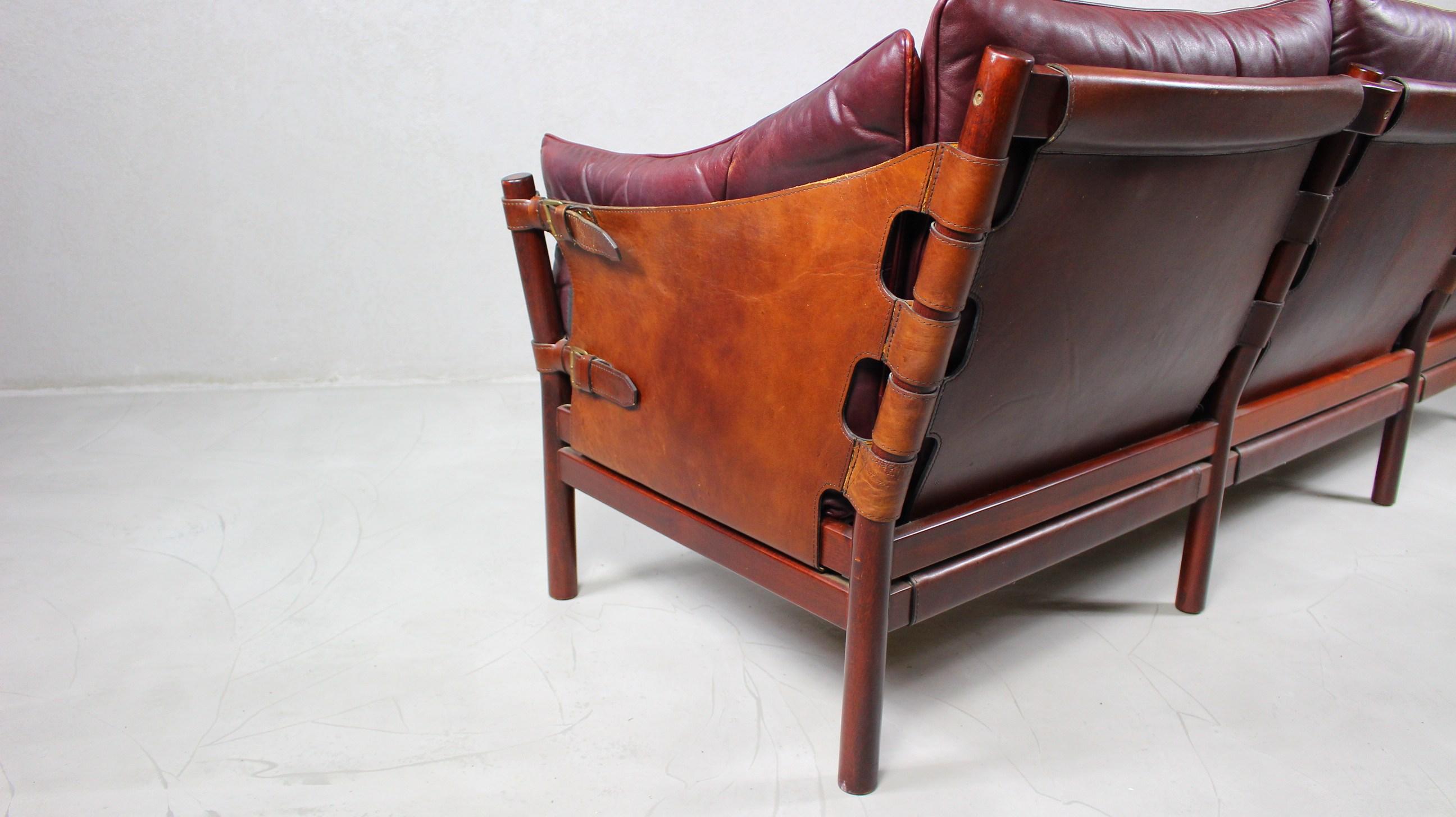 1960s Leather Sofa Ilona by Arne Norell 'Attributed', Aneby Møbler 2
