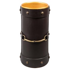 1960's Leather Umbrella Stand Attributed to Gucci