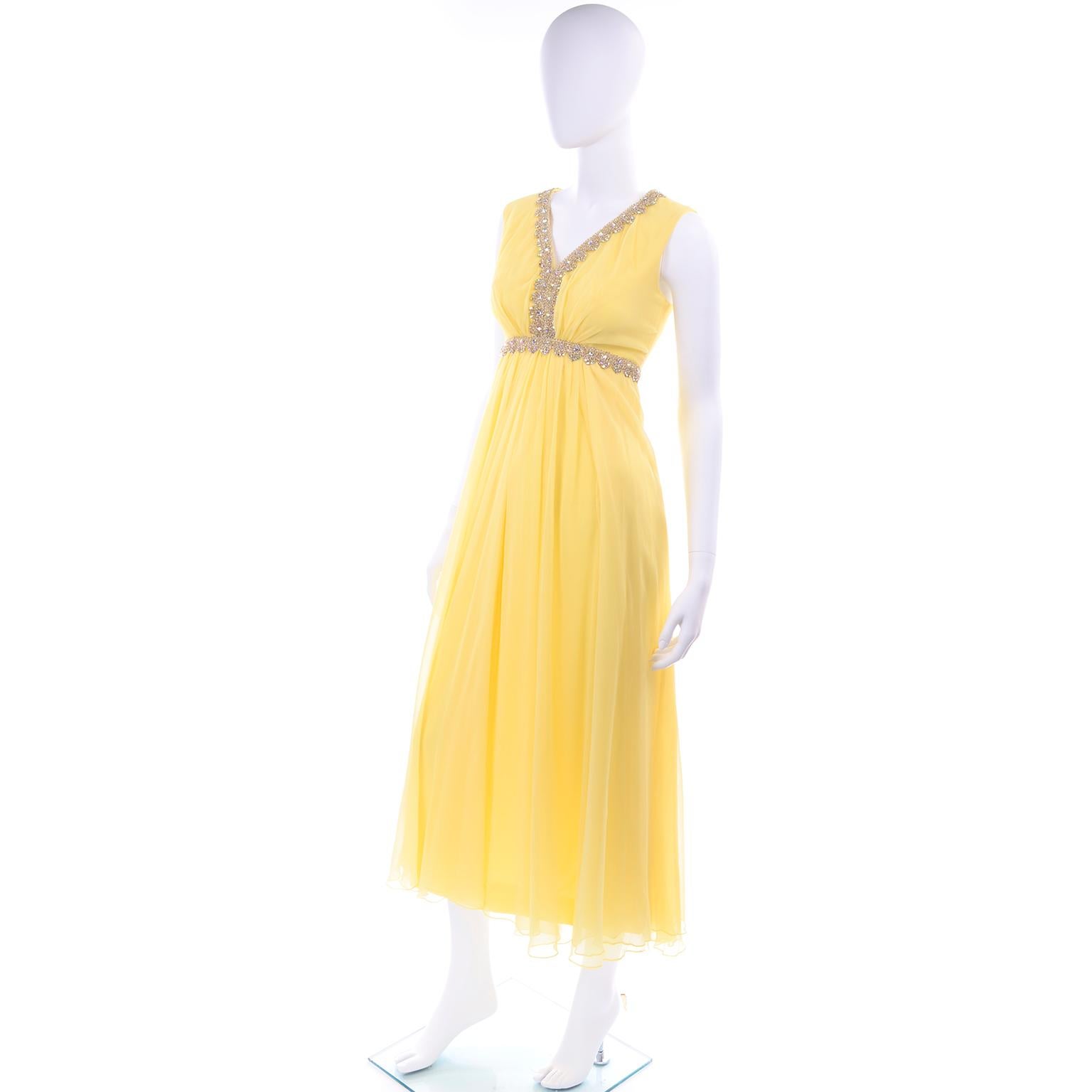 lemon evening dress