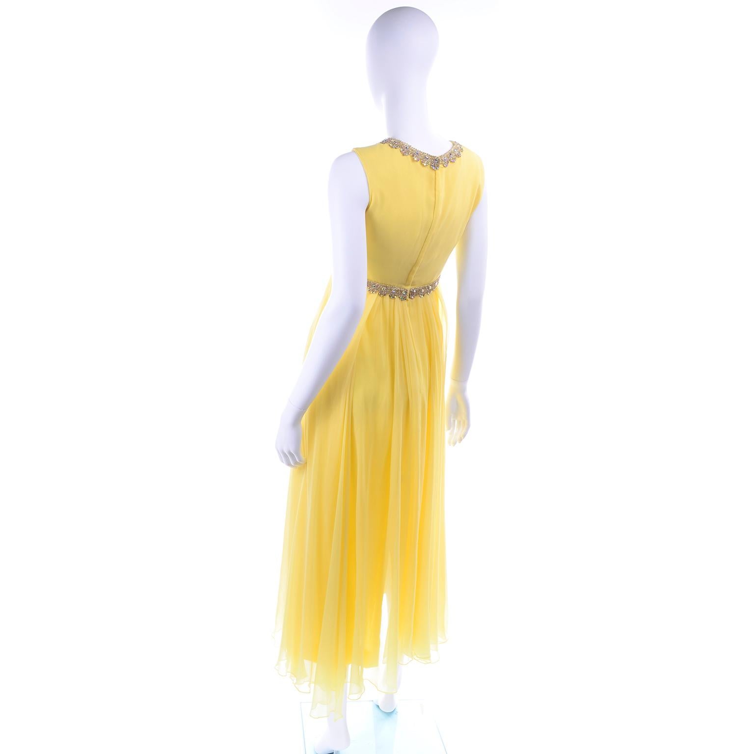 yellow evening gown