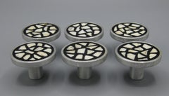 1960s Lemurian Crafts Inlaid Stone Door Pulls Knobs California San Diego Design