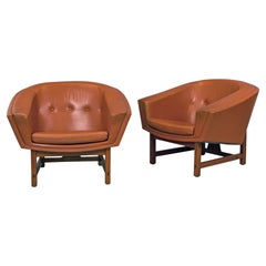 1960's Lennart Bender ''corona'' Armchairs in Leather
