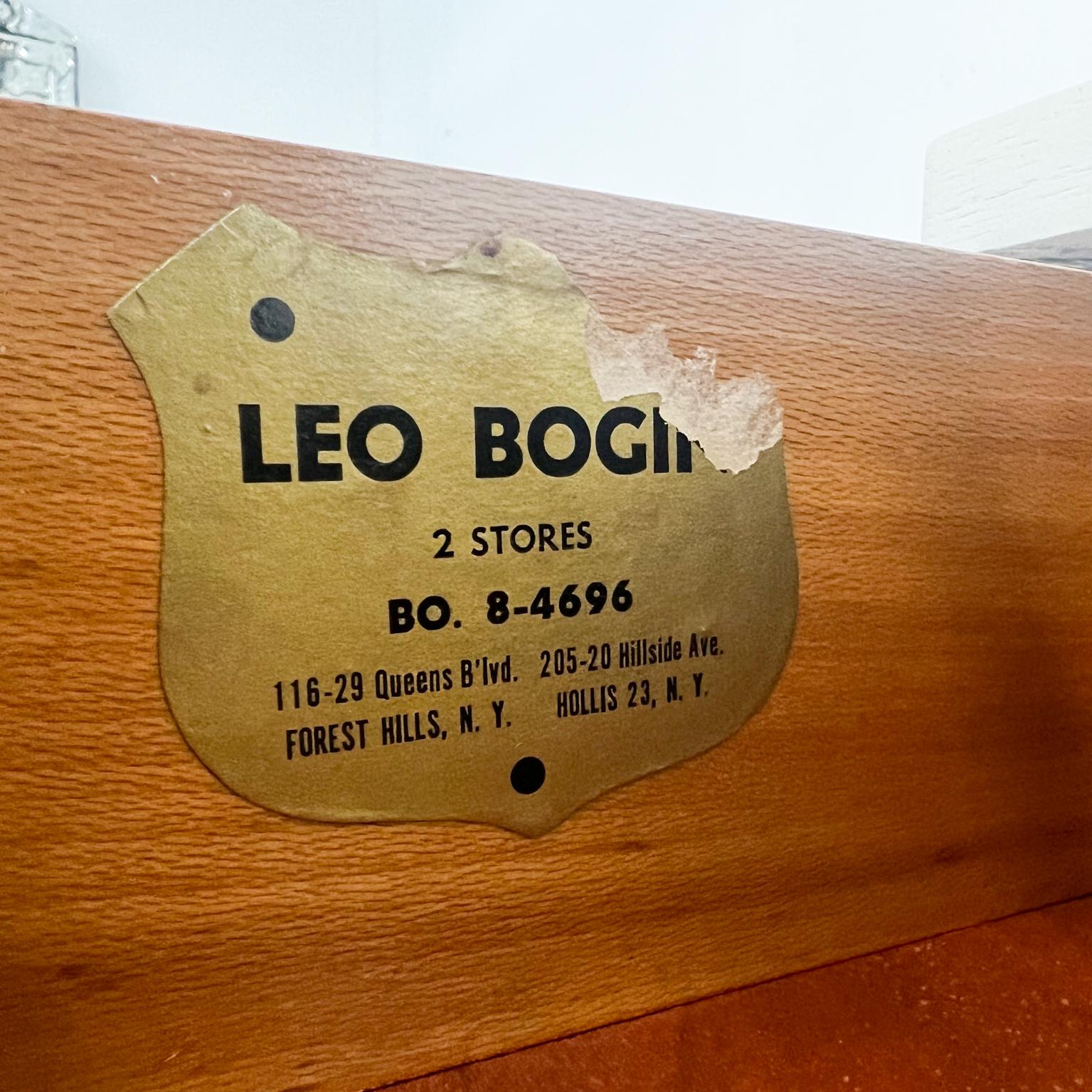 1960s Leo Bogin Highboy Dresser Mahogany Heirloom White Forest Hills, NY 1