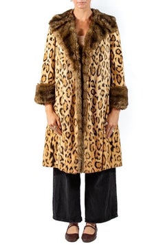 1960S Leopard Print Faux Fur Coat
