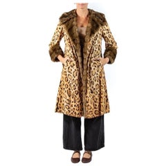 1960S Leopard Print Faux Fur Coat