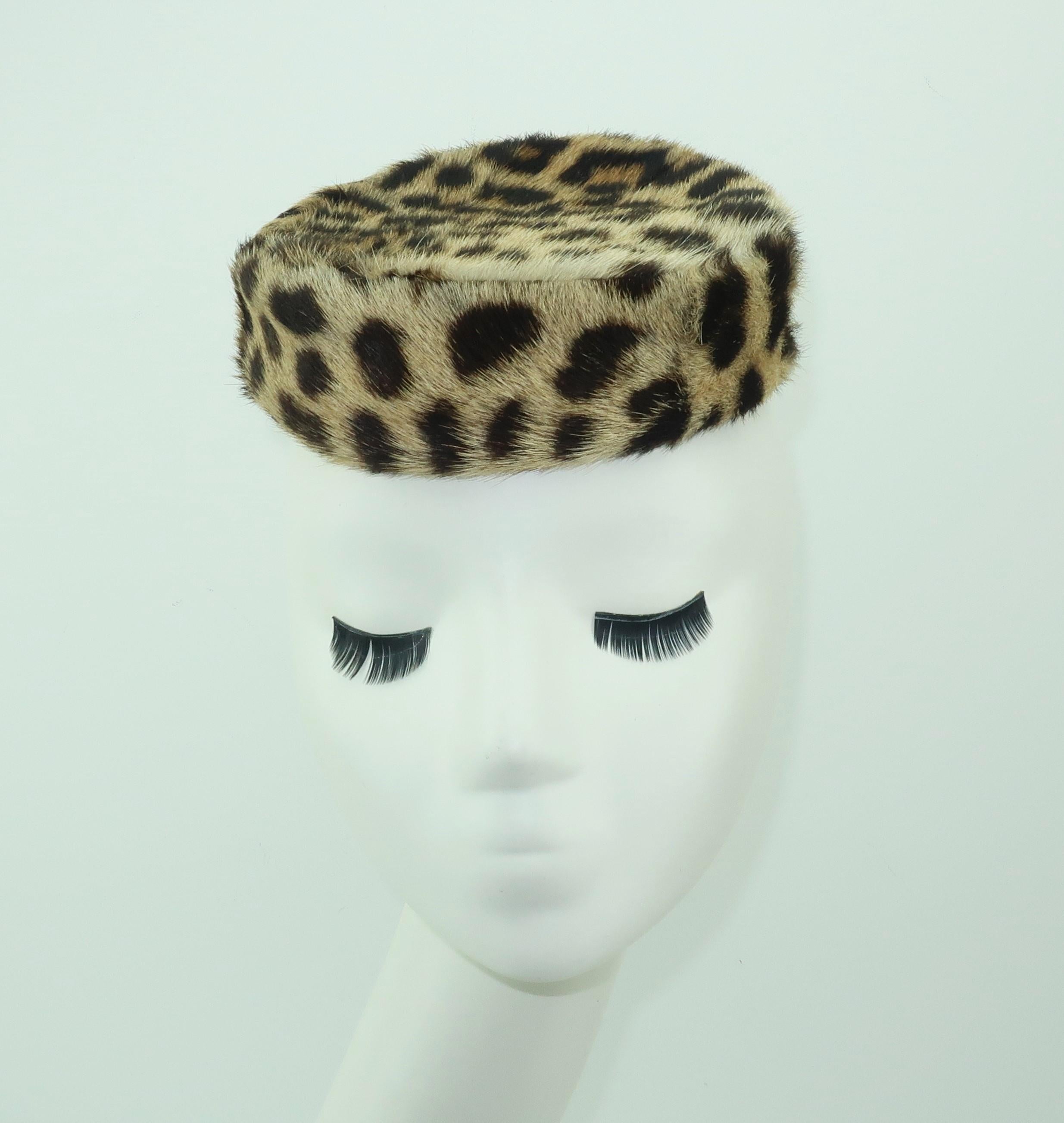 leopard skin pillbox hat