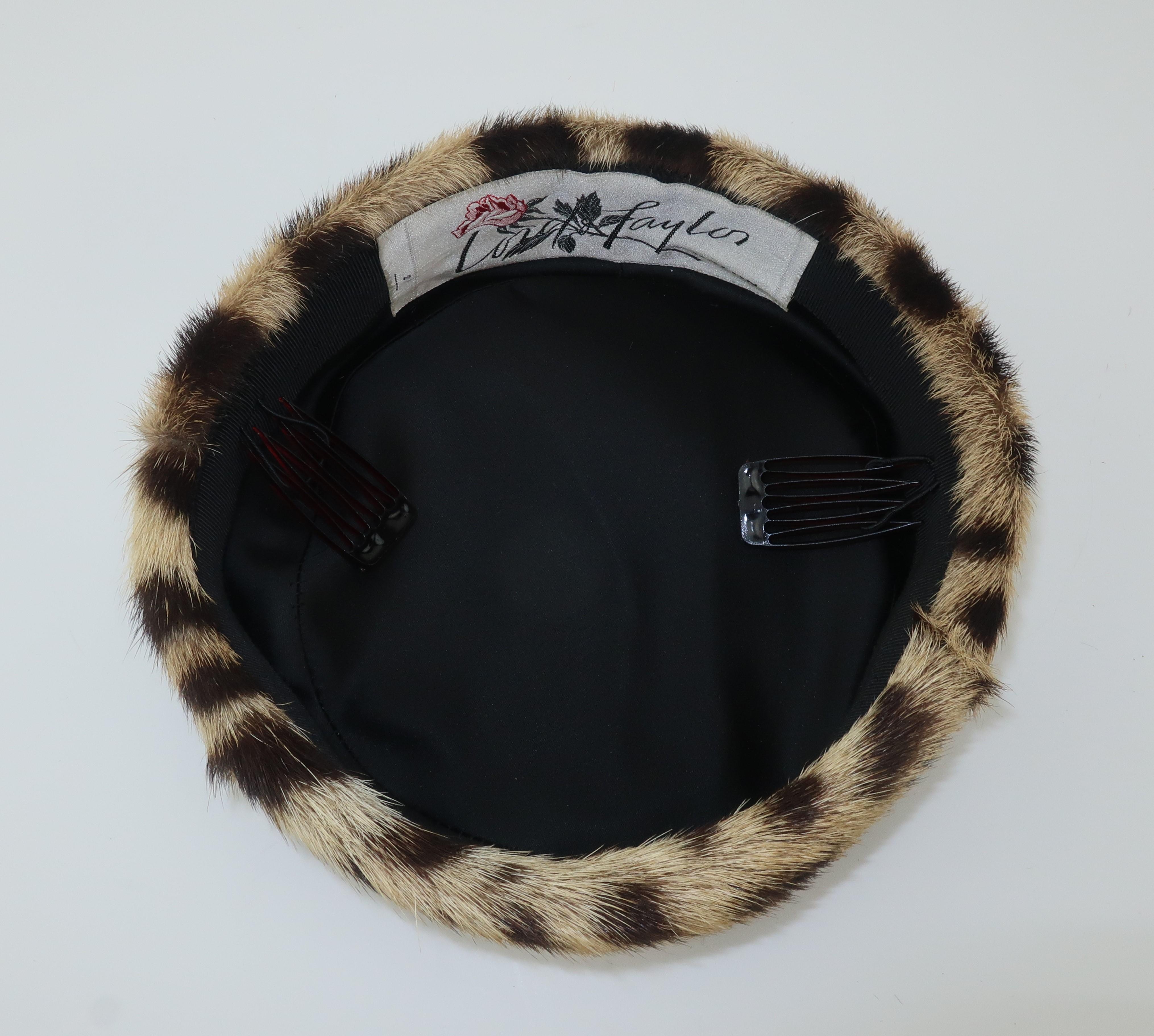 1960's Leopard Print Fur Pillbox Hat From Lord and Taylor NY at 1stDibs ...