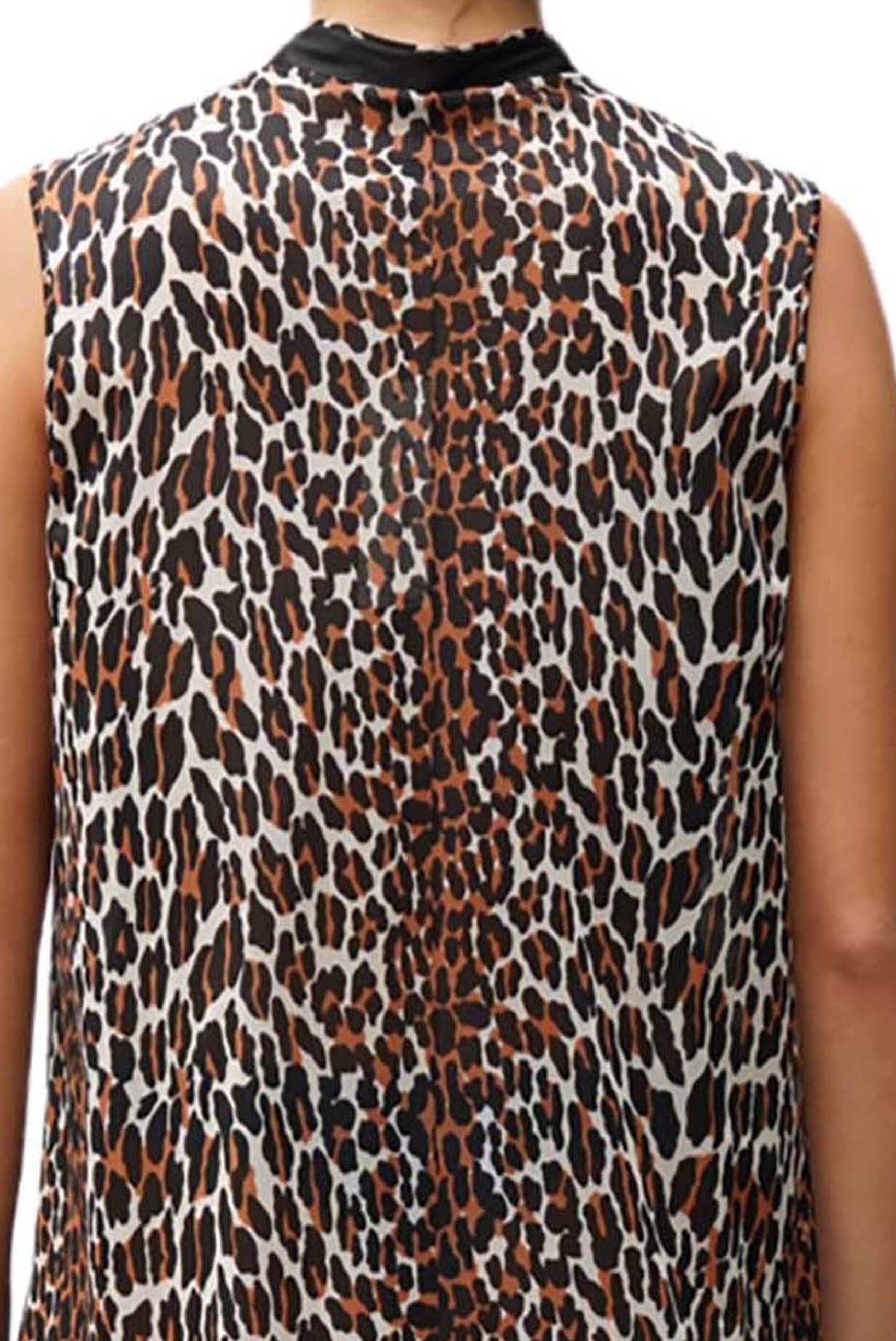 1960S Leopard Print Nylon Tricot Jersey Mod Slip Dress Negligee For Sale 7