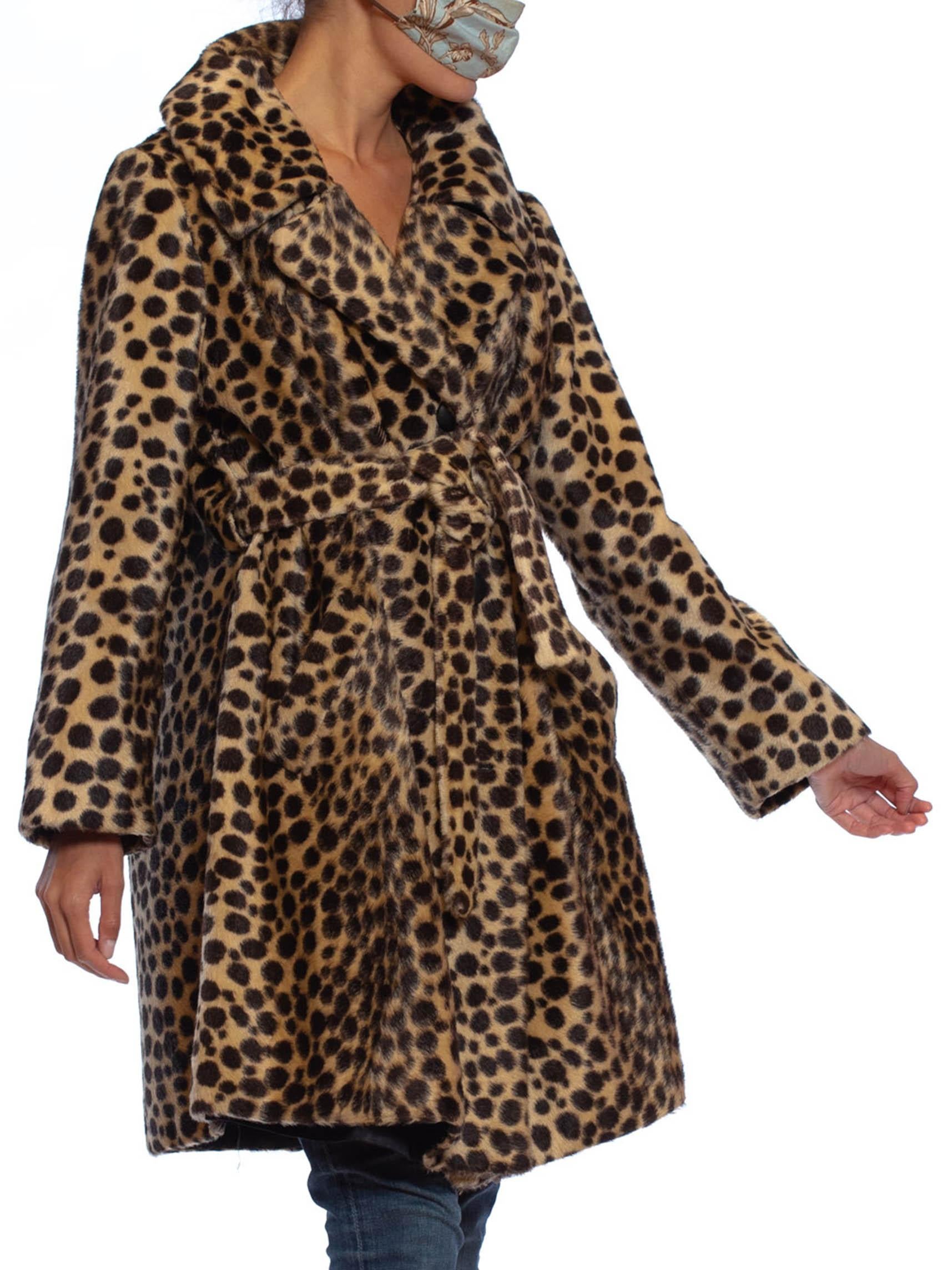 leopard print wool coat