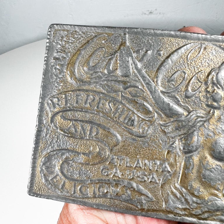 1960s Lewis Belt Buckle Chicago Large Coca Cola Coke Atlanta Ga Emblem