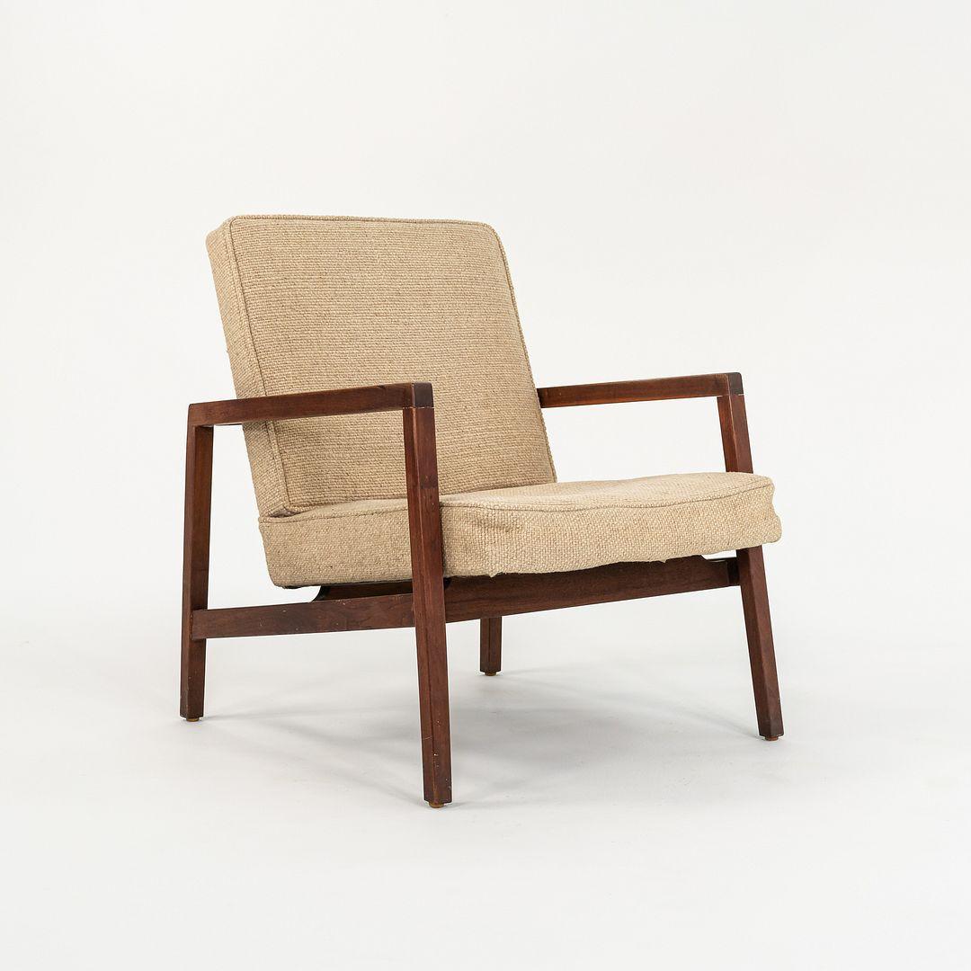 1960er Lewis Butler für Knoll 655 Sessel aus Nussbaumholz mit braunem Stoff im Angebot 1