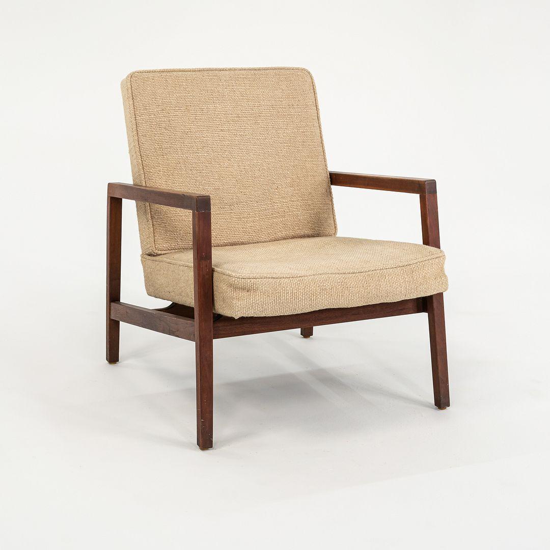 1960er Lewis Butler für Knoll 655 Sessel aus Nussbaumholz mit braunem Stoff im Angebot 3