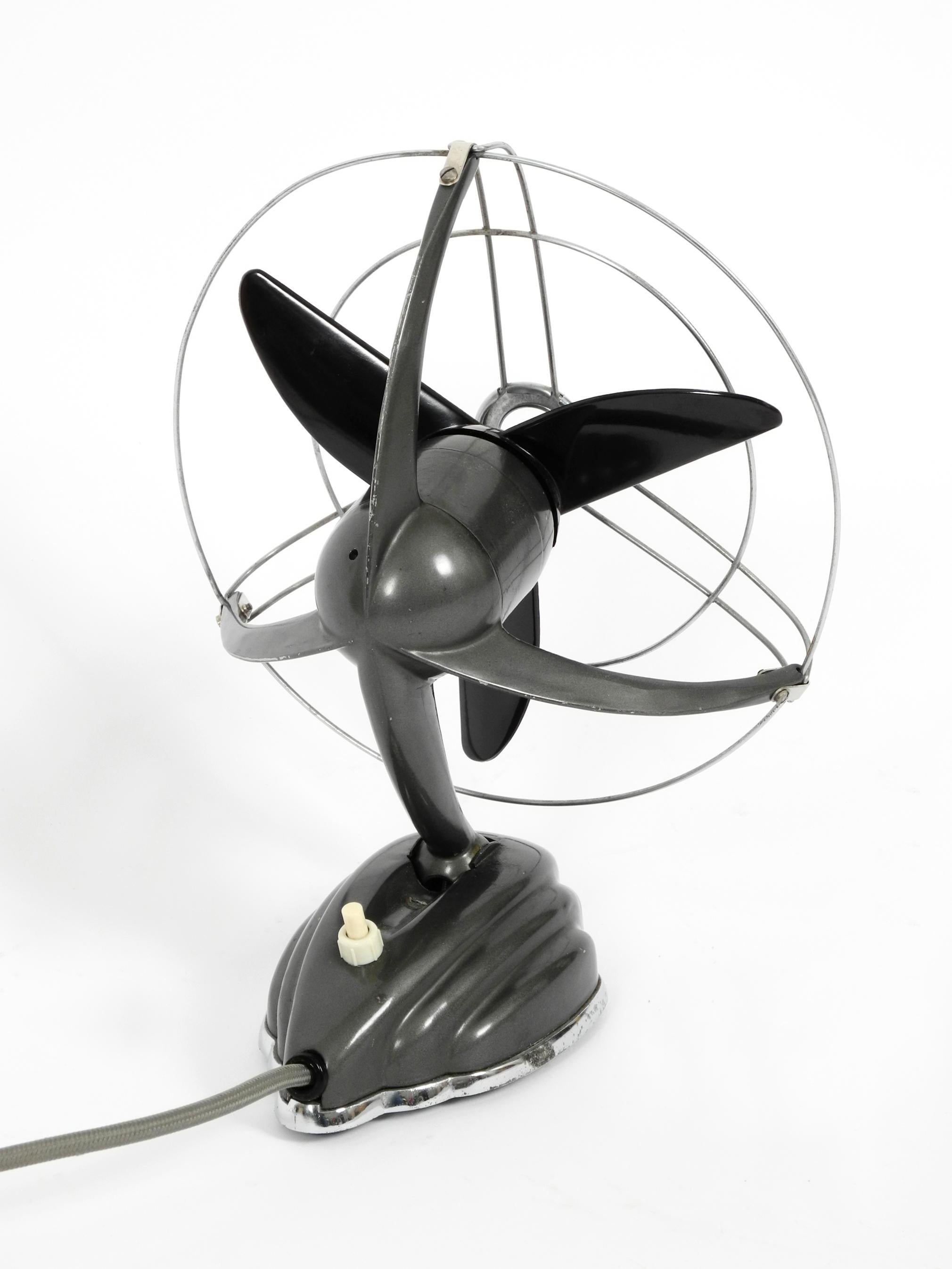 Mid-Century Modern 1960s Libelle Streamline Table and Wall Fan by Schoeller & Co. Made in Germany For Sale