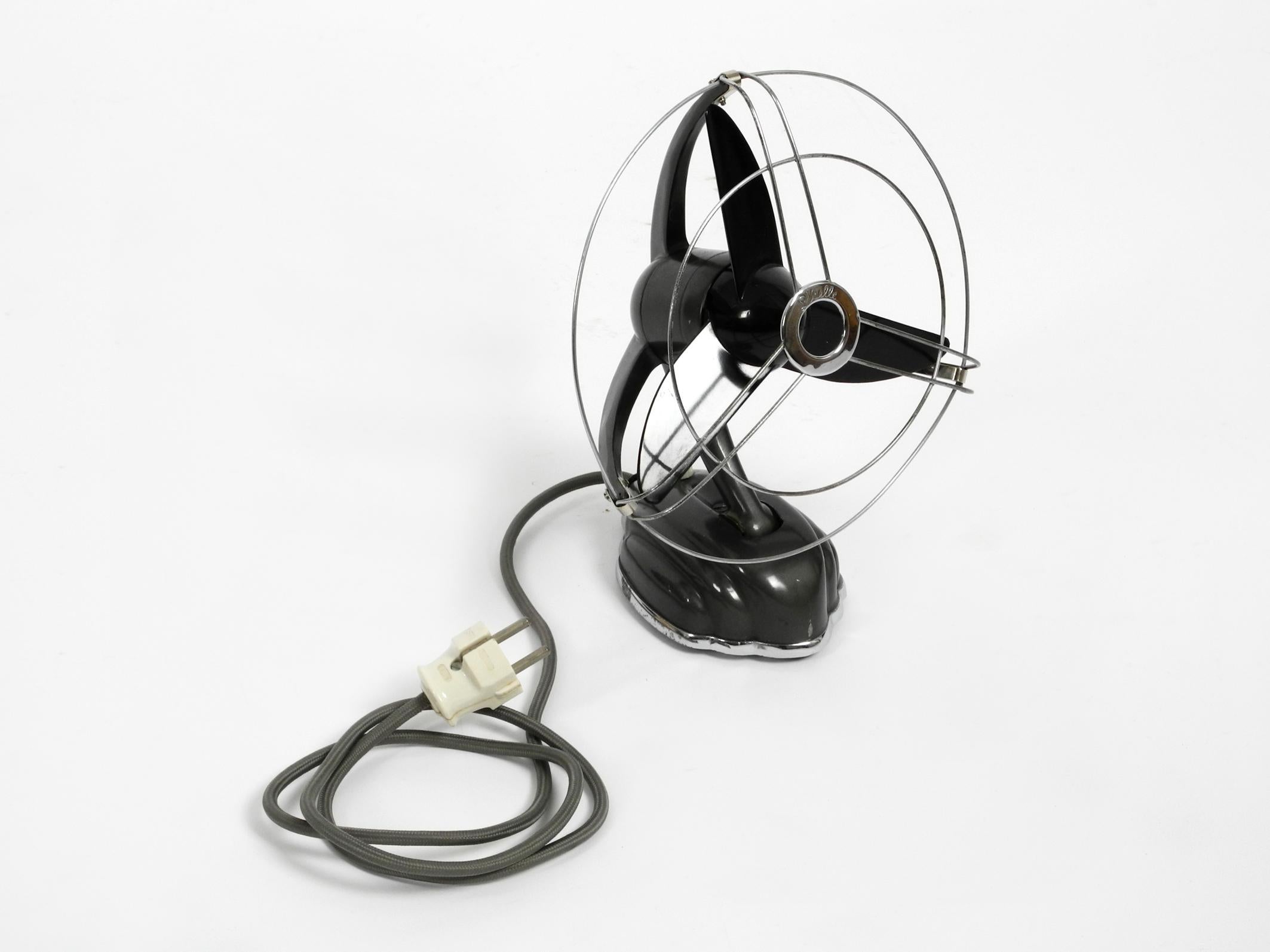 Metal 1960s Libelle Streamline Table and Wall Fan by Schoeller & Co. Made in Germany For Sale