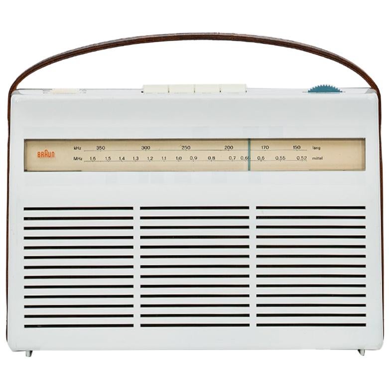 1960s Light Beige Portable Radio by Dieter Rams, Made in Germany