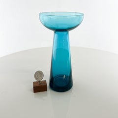 1960s Light Blue Scandinavian Modern Art Glass Bud Vase