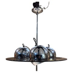 Lightolier Dreikugel-Chrom-Pendelleuchte, Directional-Lampe, 1960er Jahre