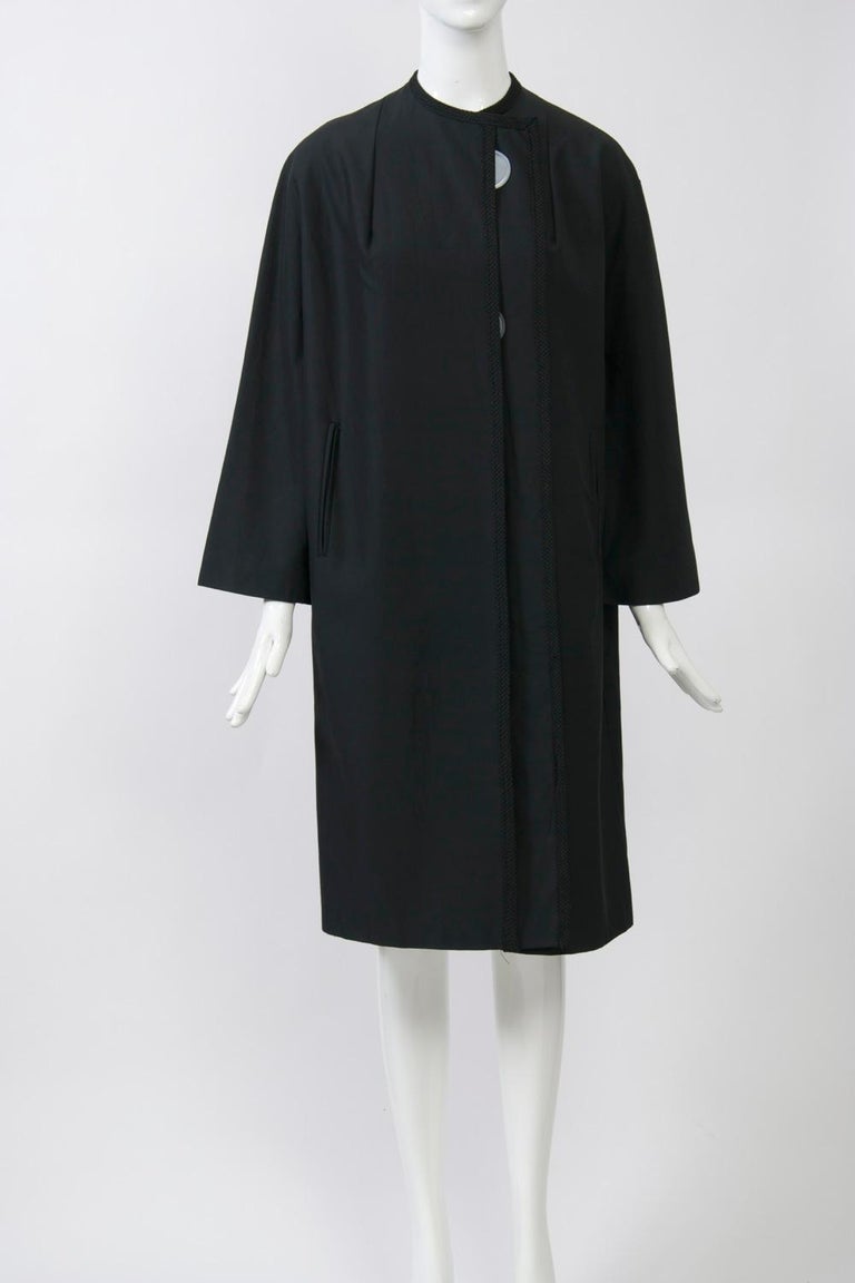 18626 Shirt Style Button Coat - Black