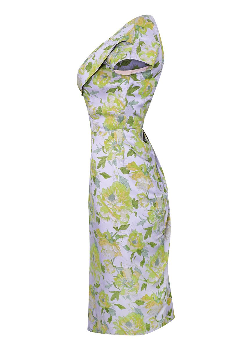 lilac cowl neck dress