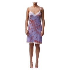 Robe-culotte lilas en jersey tricot poly/nylon teintée par nouage, années 1960