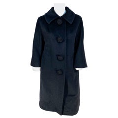 Vintage 1960s Lilli Ann Black Cashmere Coat