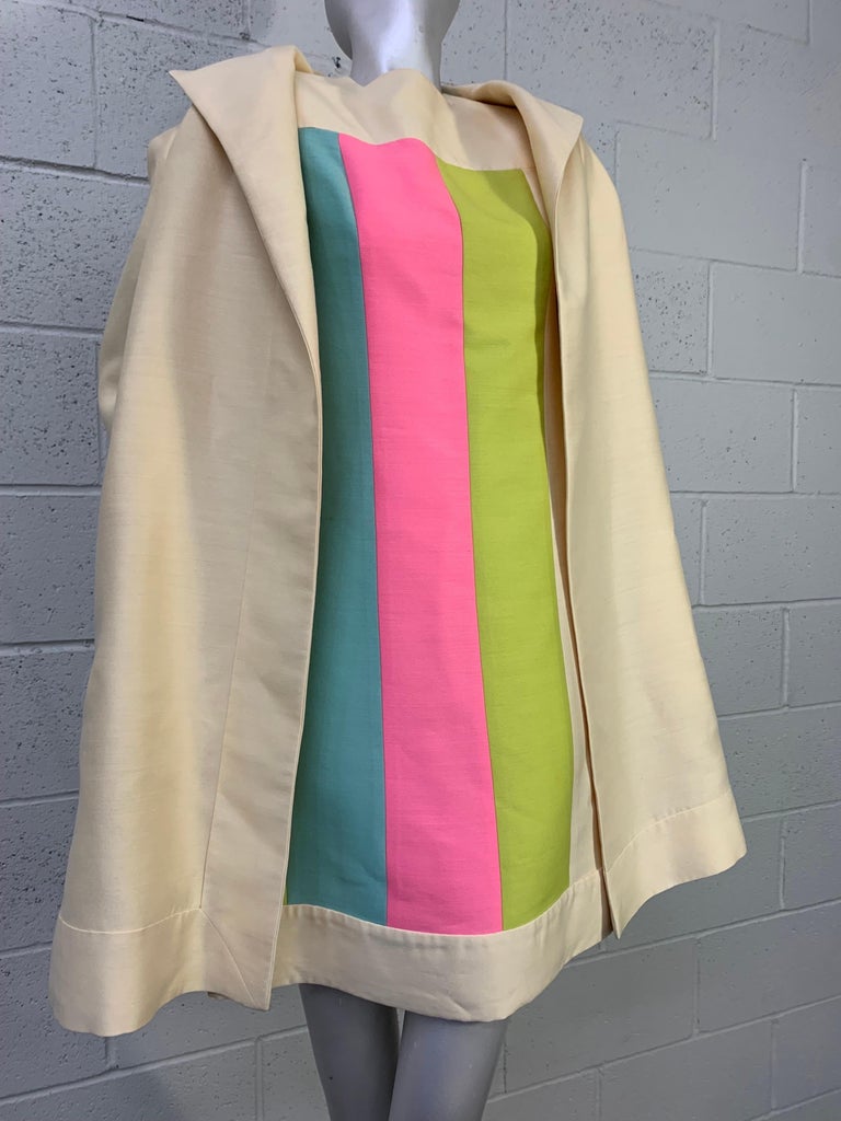 1960s Lilli Ann Mod Pastel Color-Block A-Line Dress and Trapeze Coat Ensemble at 1stDibs 1960s Lilli Ann Mod Pastel Color-Block A-Line Dress and Trapeze Coat Ensemble at 1stDibs