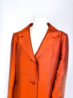 1960s Lilli Ann Rust Silk Coat