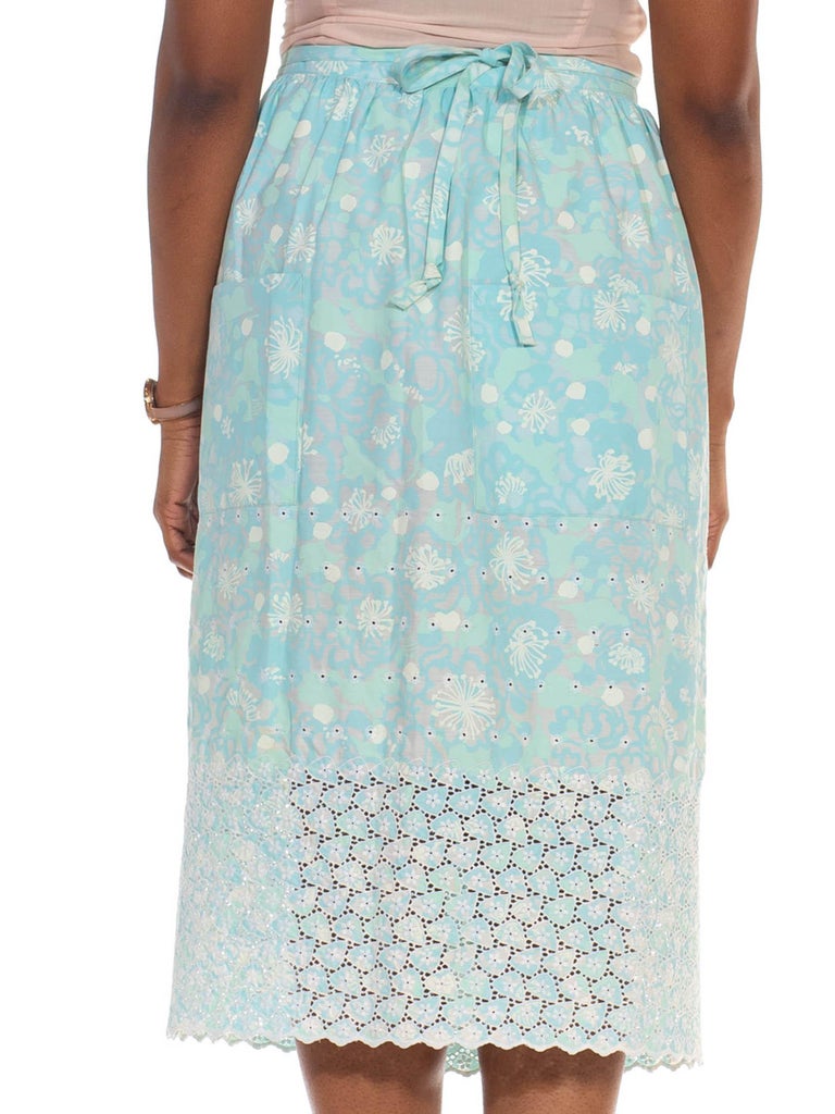 Jupe Lilly Pulitzer Taille 4 - Imprimé Floral Bleu/blanc, Réversible, Très Bon état