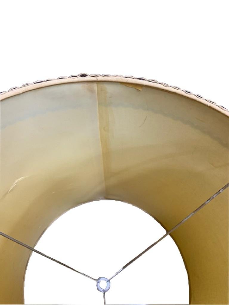 Mid-Century Modern 1960s Linen Drum Lamp Shade