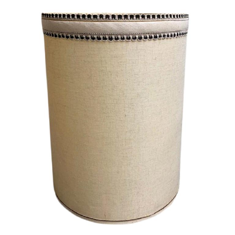 1960s Linen Drum Lamp Shade