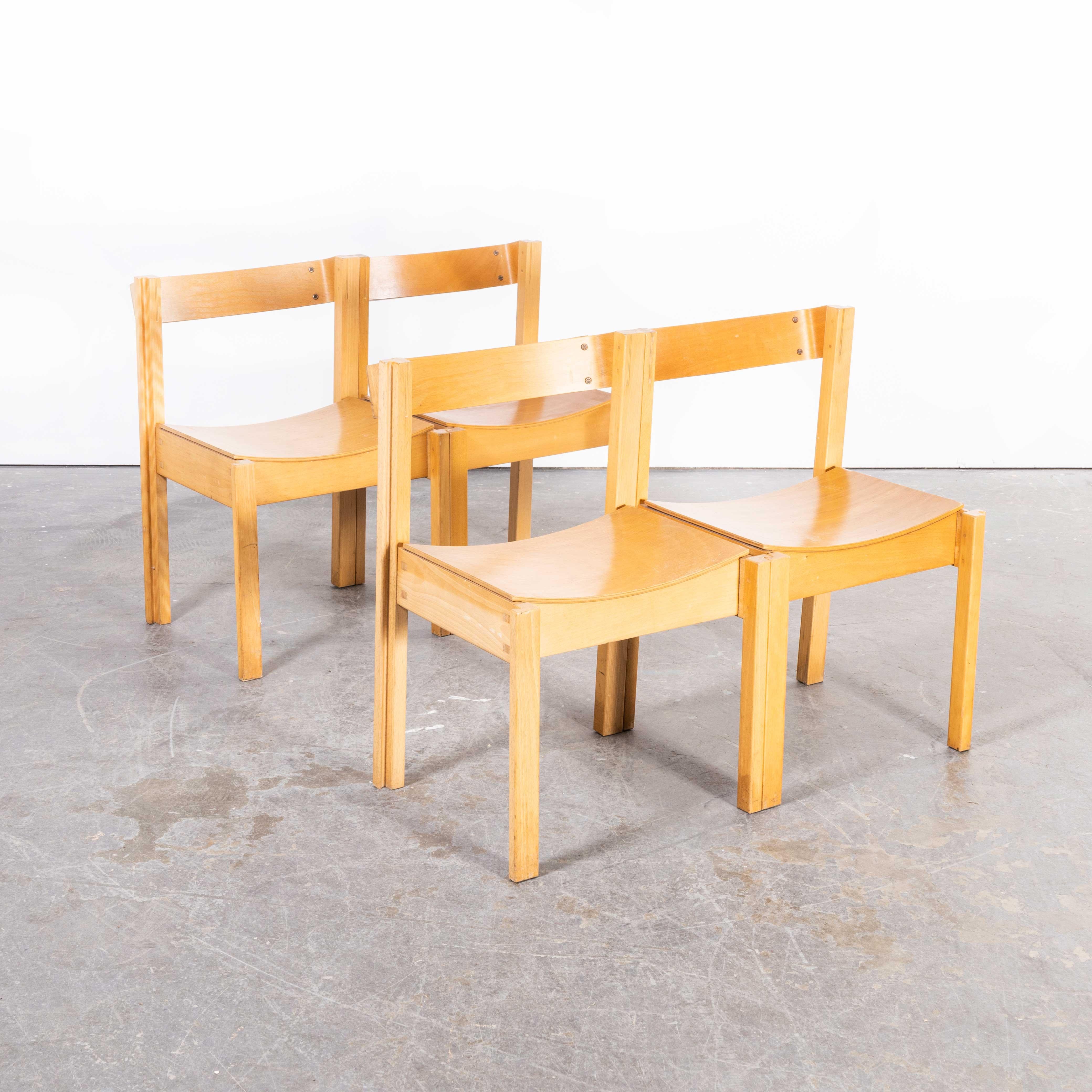 1960's Linking and Stacking Chairs by Clive Bacon, Set of Four For Sale 2
