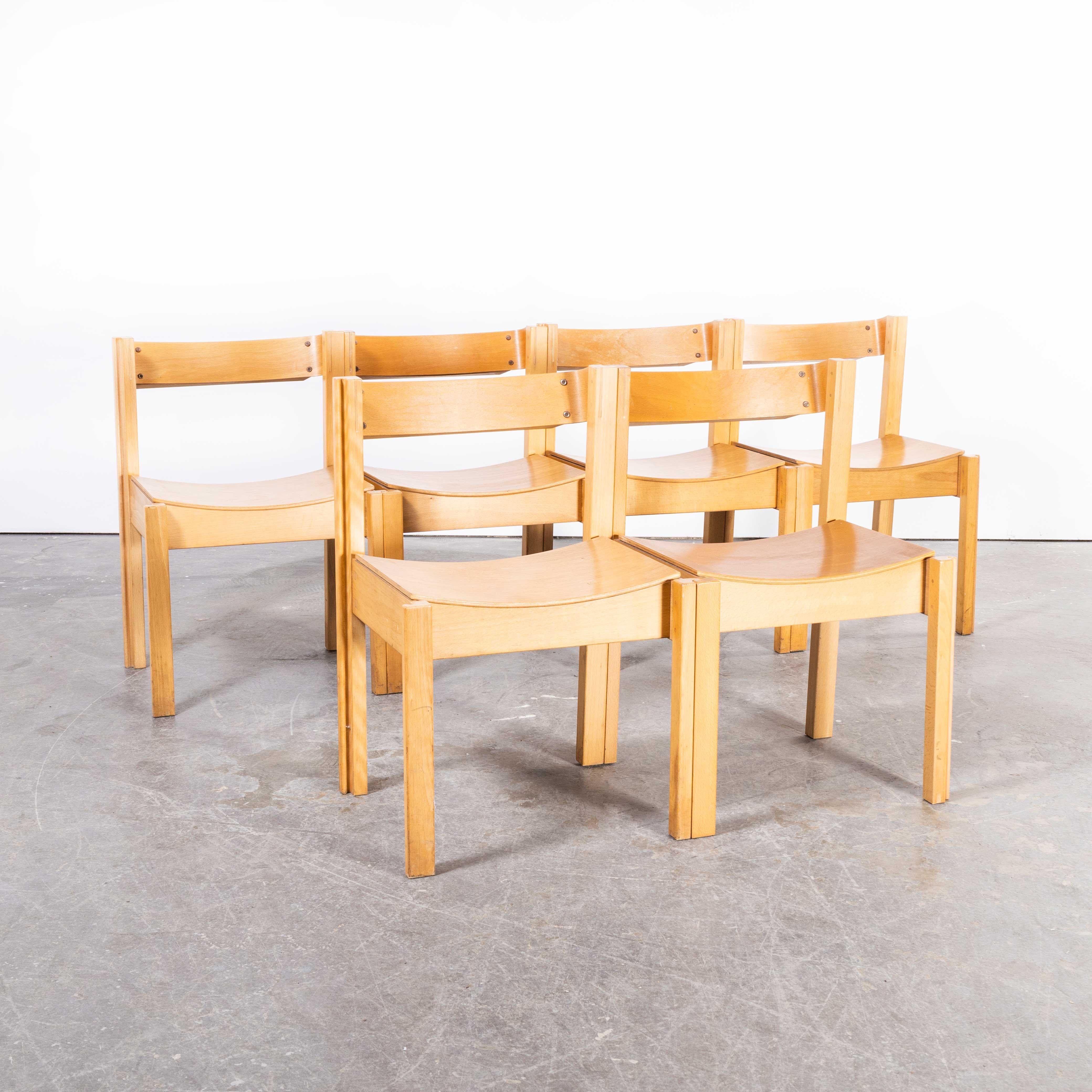 1960’s Linking And Stacking Chairs By Clive Bacon – Set Of Six
1960’s Linking And Stacking Chairs By Clive Bacon – Set Of Six. Bacon’s ingenious jigsaw leg design enables the chairs to be connected together to form solid rows and also allows the