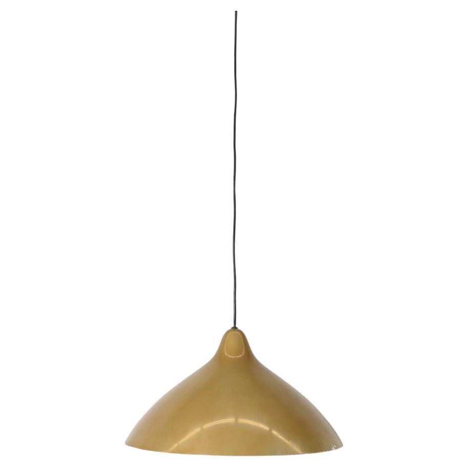 1960's Lisa Johansson-Pape Brassy Spun Aluminum Pendant Lamp