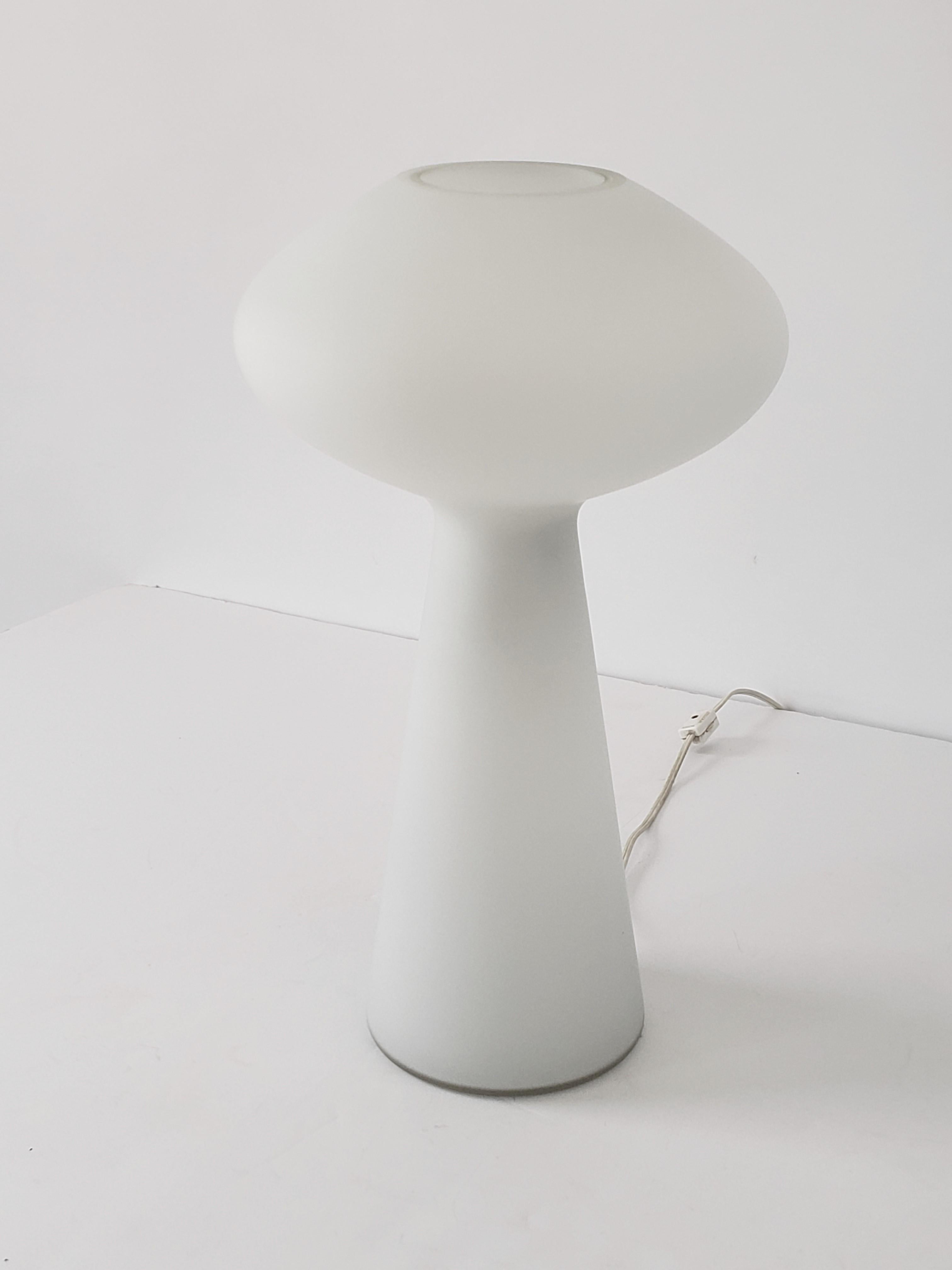 Finnish 1960s Lisa Johansson-Pape Matte Opale Glass Table Lamp, Finland