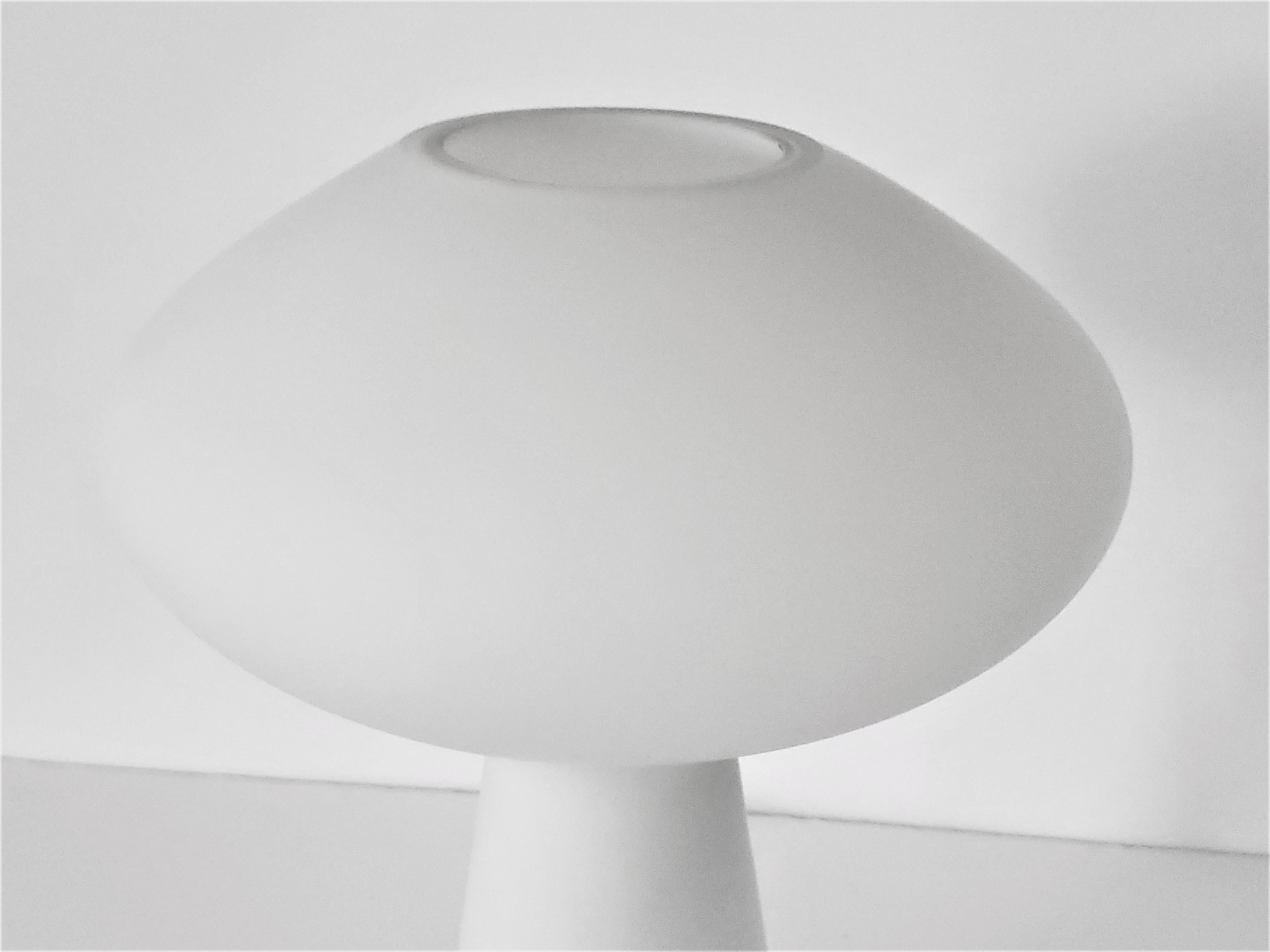 Mid-20th Century 1960s Lisa Johansson-Pape Matte Opale Glass Table Lamp, Finland