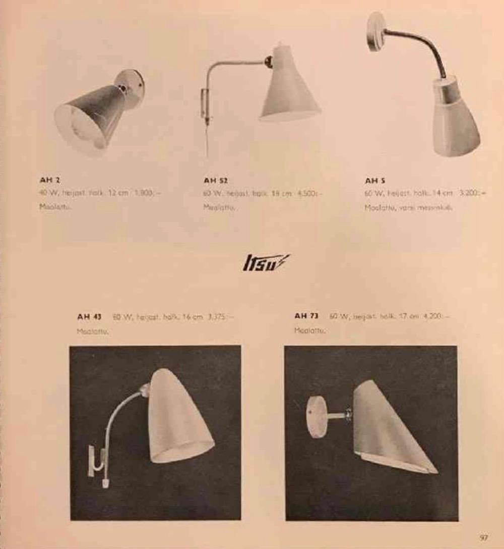 1960er Lisa Johansson-Pape Weiße Plug-in-Wandleuchte für Itsu im Angebot 12