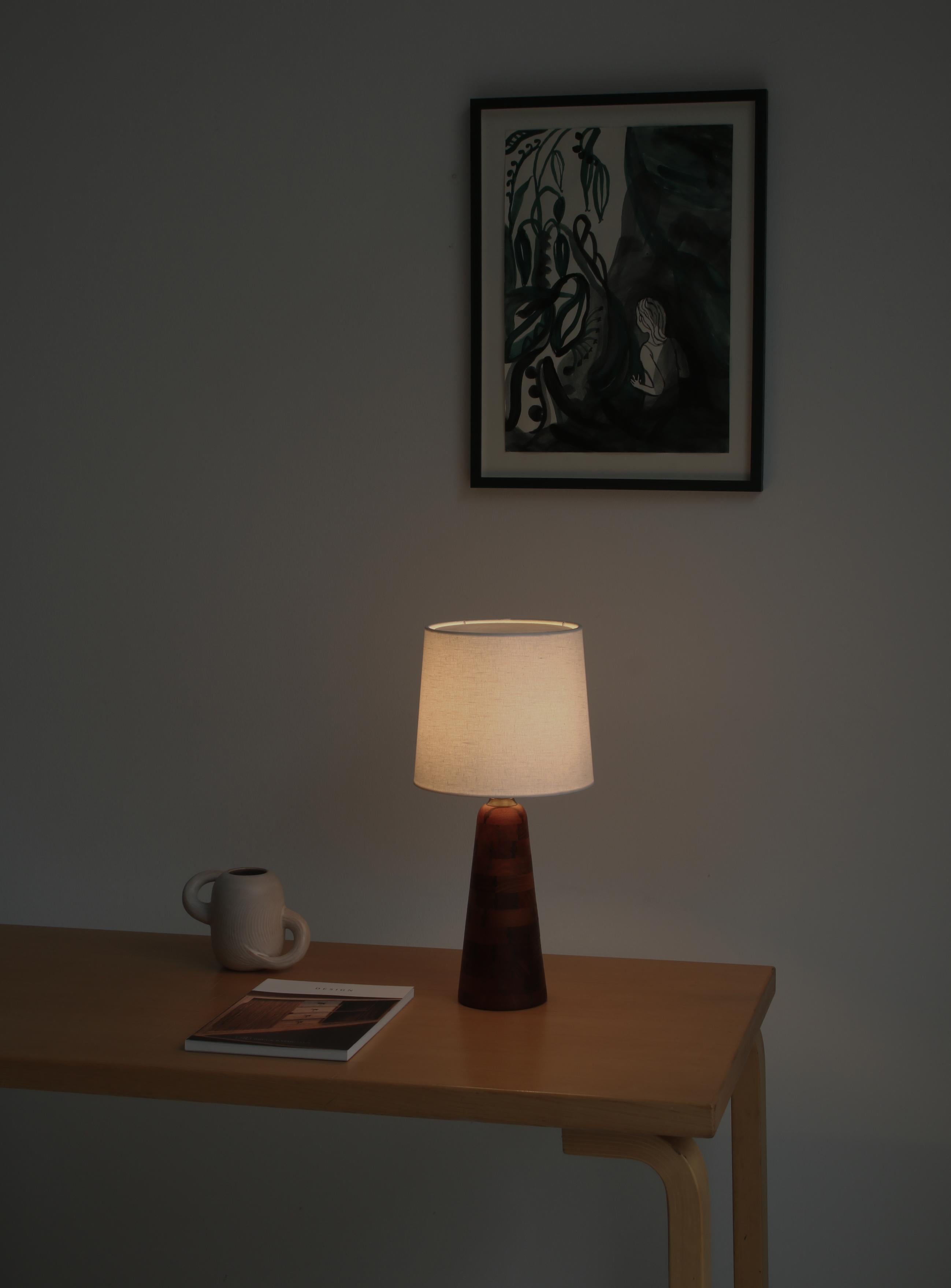 1960s Lisbeth Brams Danish Modern Table Lamp in Teakwood 4